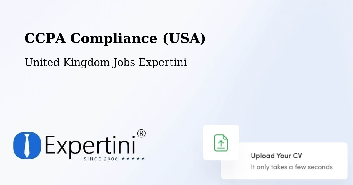 CCPA Privacy Rights & Compliance Notice – Kettering - United Kingdom Jobs Expertini